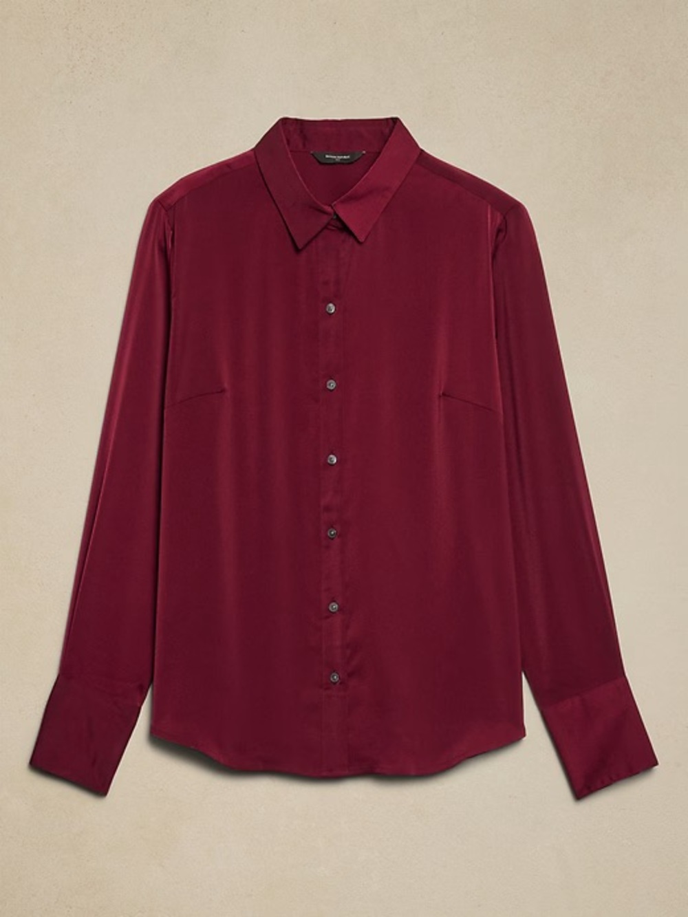 Banana republic silky red button down top